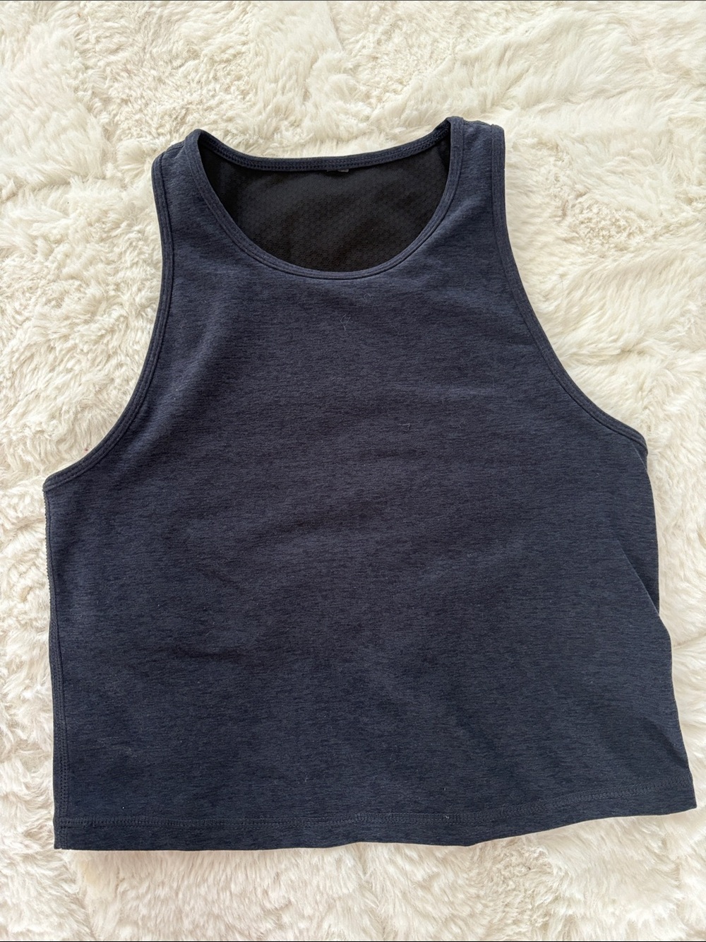 Vuori Sleeveless Cropped Tank Top - Navy